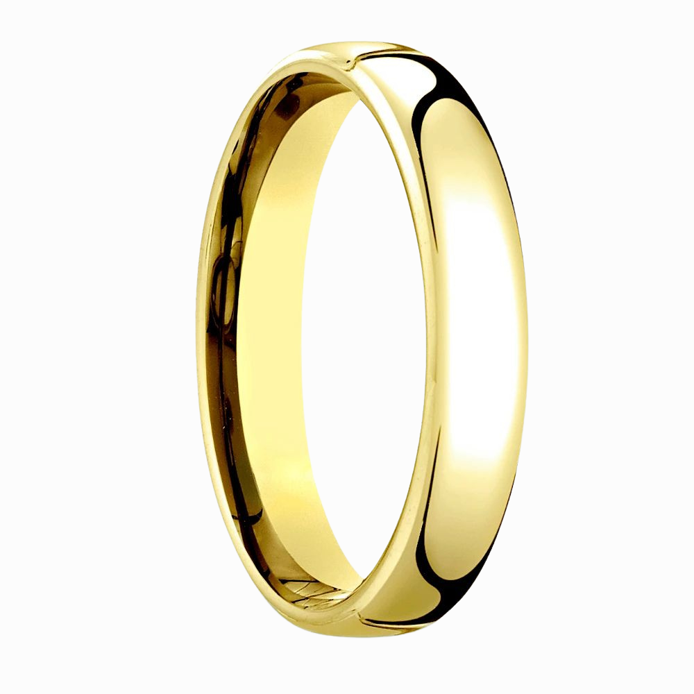 Dome men Wedding Band in Rose Gold