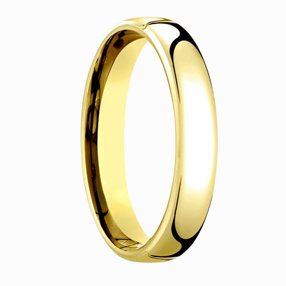 Dome men Wedding Band in Rose Gold