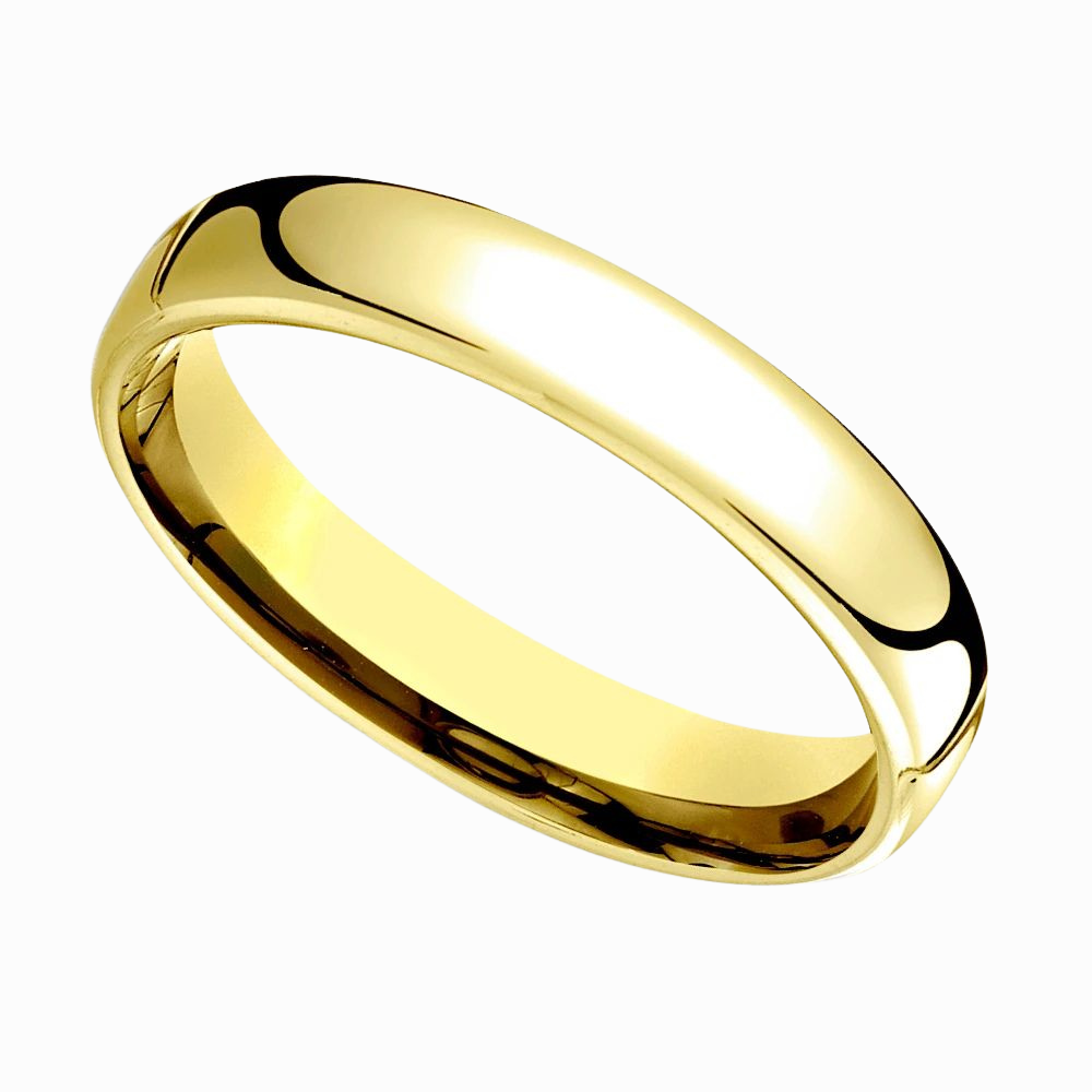 Dome men Wedding Band in Rose Gold