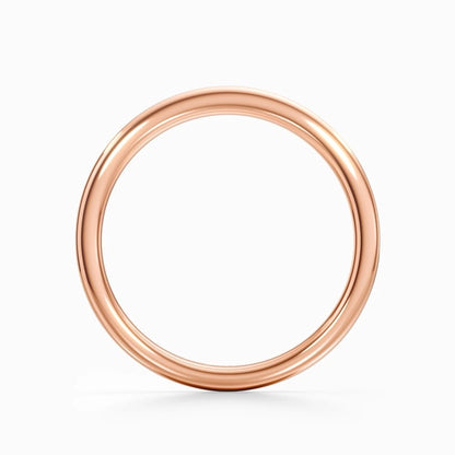 Round Channel Pave Wedding Band in Yellow Gold