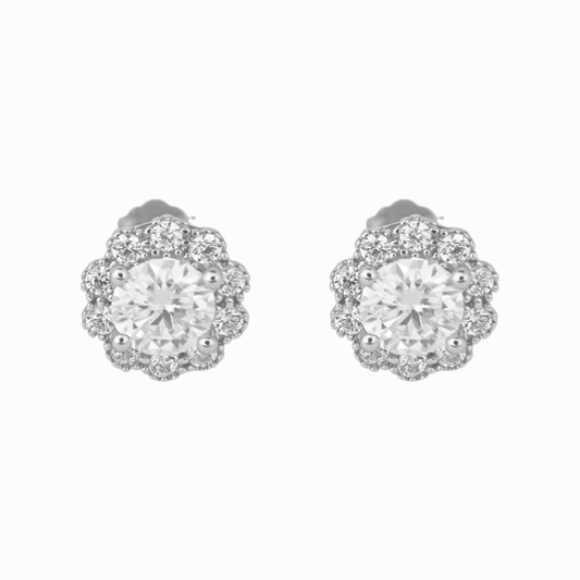 Starflower Halo Stud Earring