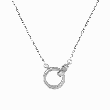 Interlocking Pavé Circle Necklace
