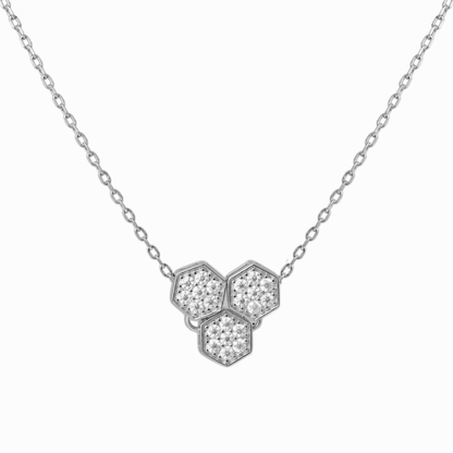 Honeycomb Cluster Pendant Necklace