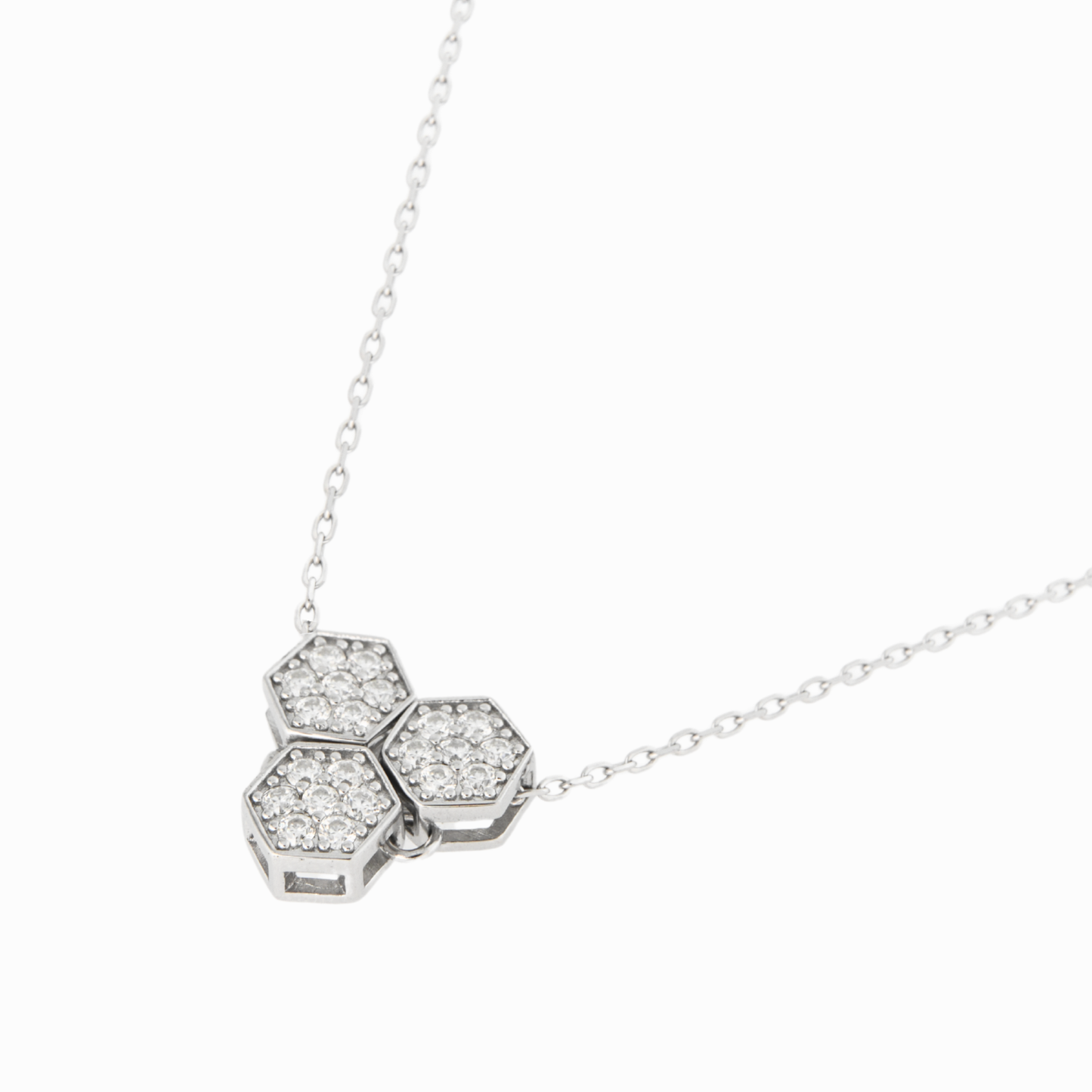 Honeycomb Cluster Pendant Necklace