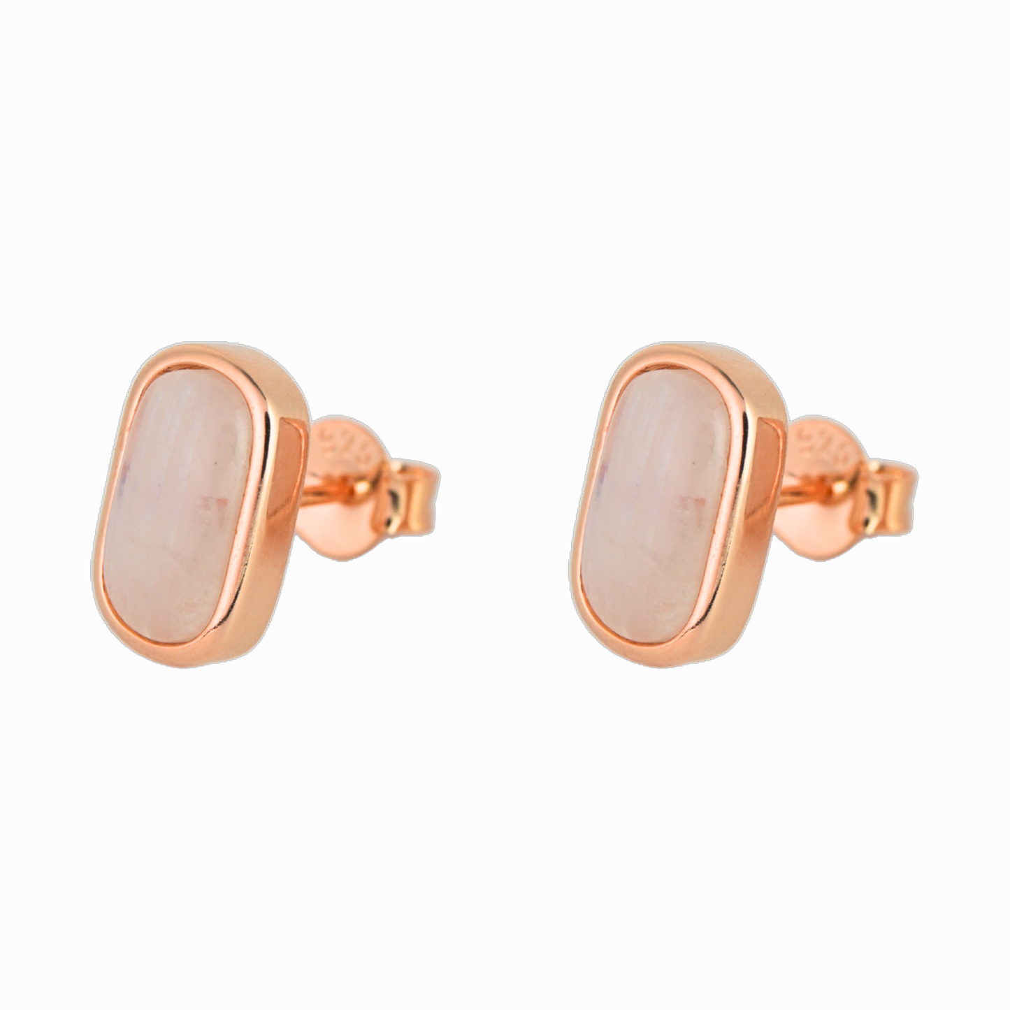 Serene Moonstone Stud Earring