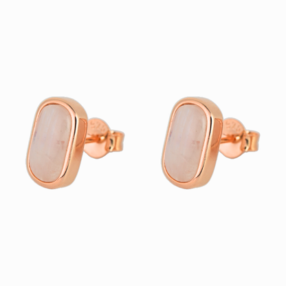 Serene Moonstone Stud Earring