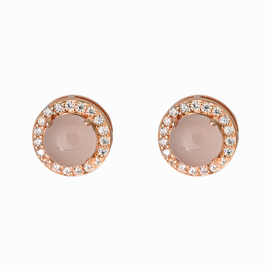 Rosélia Halo Stud Earrings