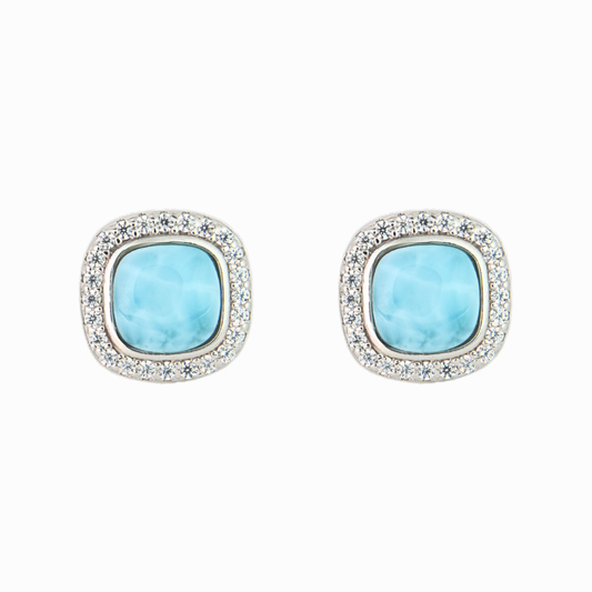 Ocean Larimar Stud Earring