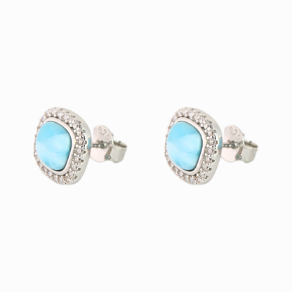 Ocean Larimar Stud Earring