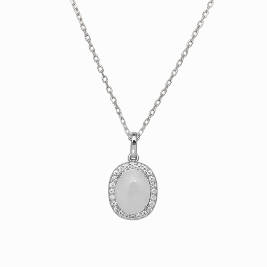 Nico Halo Moonstone Pendant Necklace
