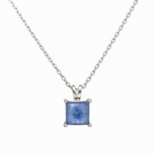 Kyanite Square Pendant Necklace