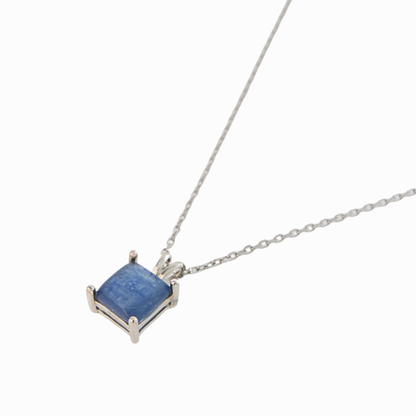 Kyanite Square Pendant Necklace