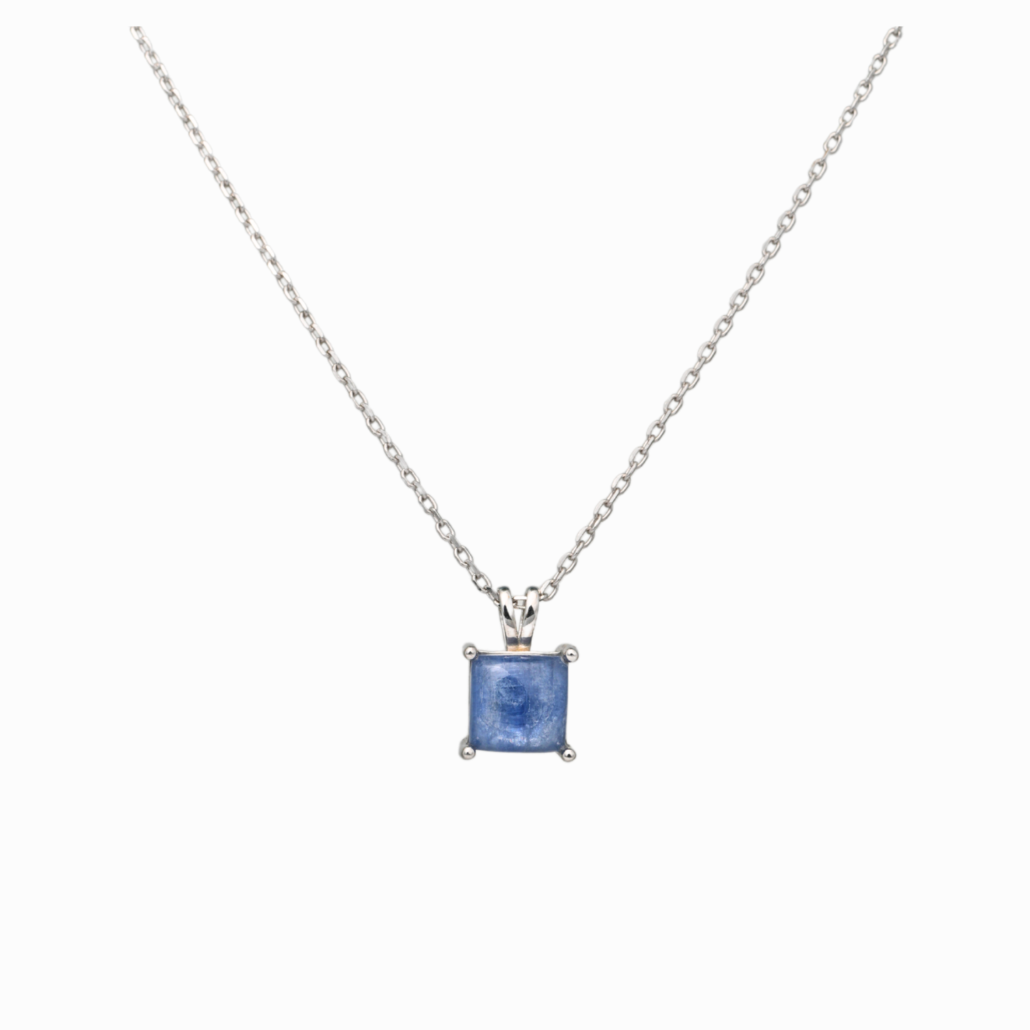 Kyanite Square Pendant Necklace
