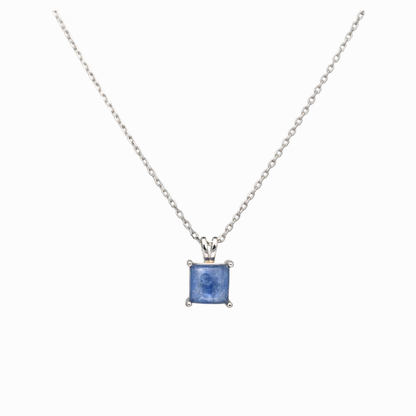 Kyanite Square Pendant Necklace