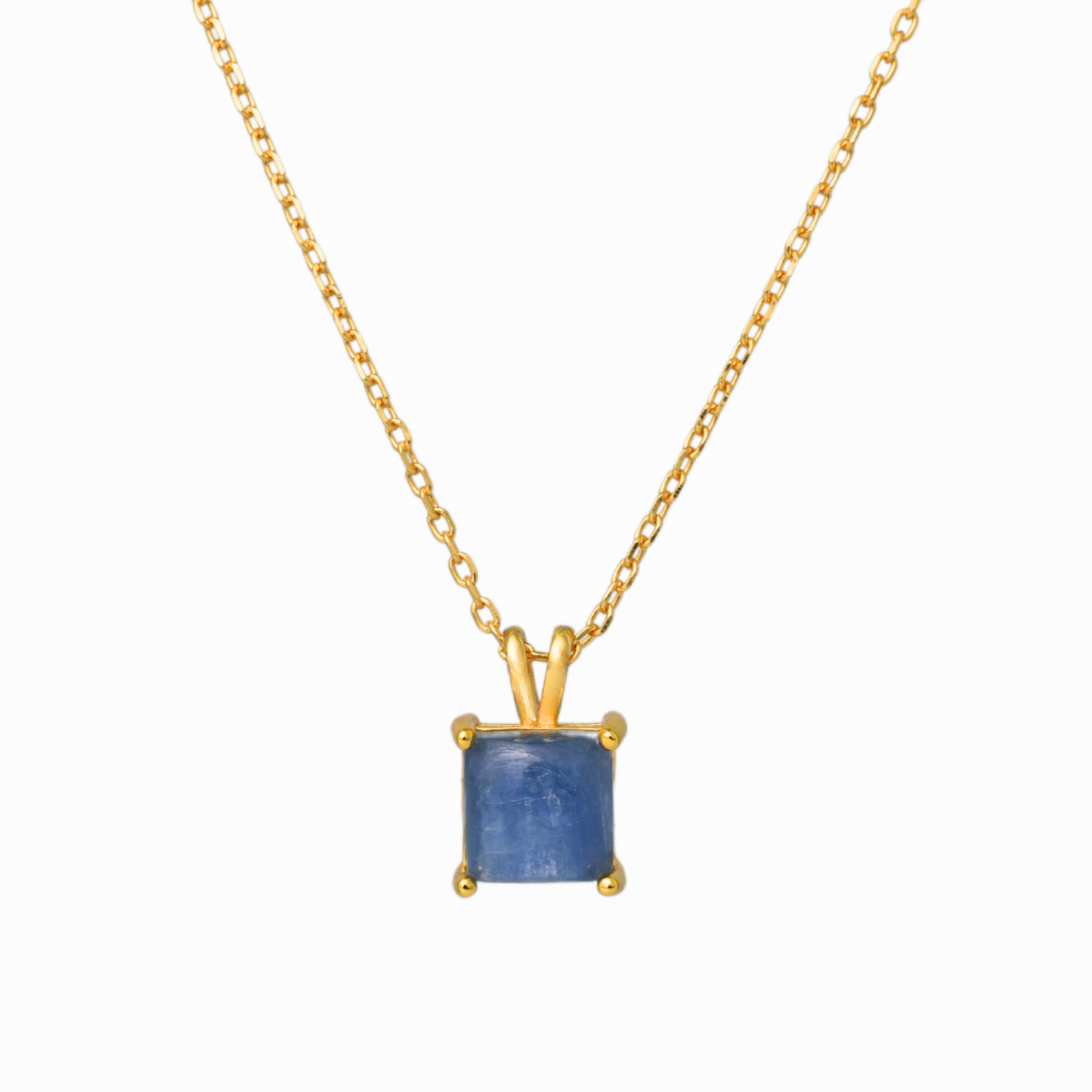 Kyanite Square Pendant Necklace