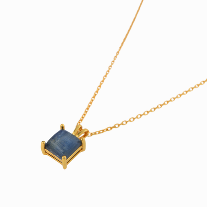 Kyanite Square Pendant Necklace