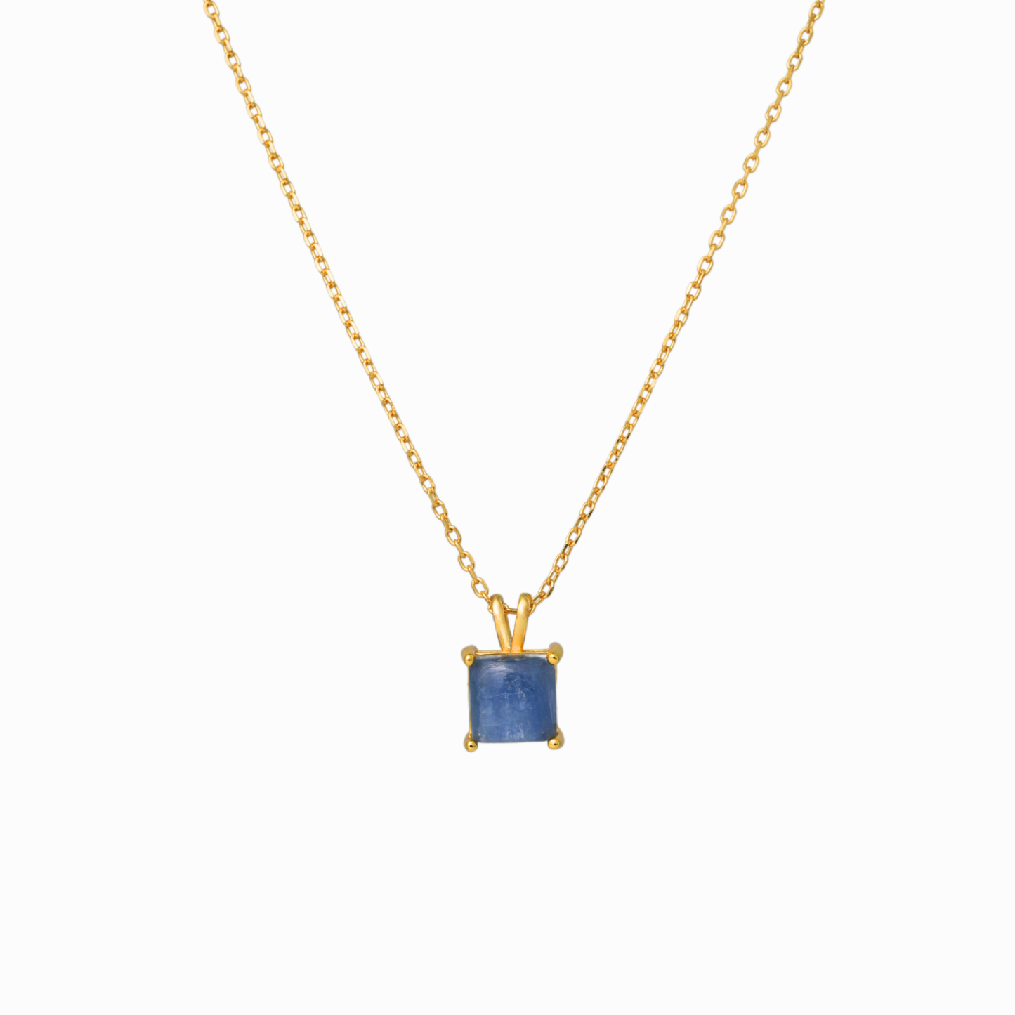 Kyanite Square Pendant Necklace