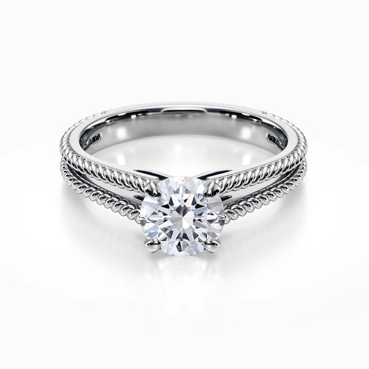 Split Shank Cathedral Rope Ring