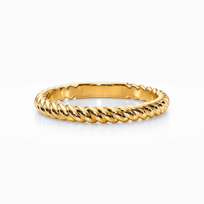 Twisted Rope Wedding Band in White Gold