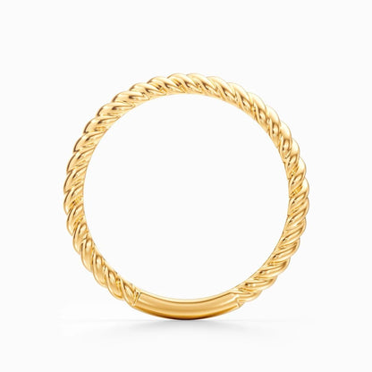 Twisted Rope Wedding Band in White Gold