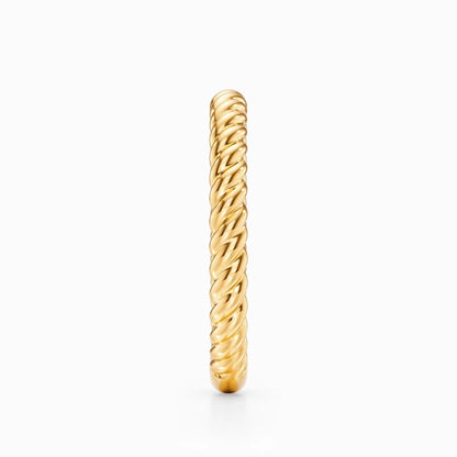 Twisted Rope Wedding Band in White Gold