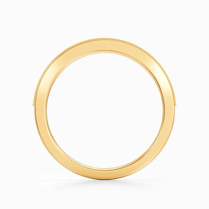 Vintage Milgrain Wedding Band in White Gold