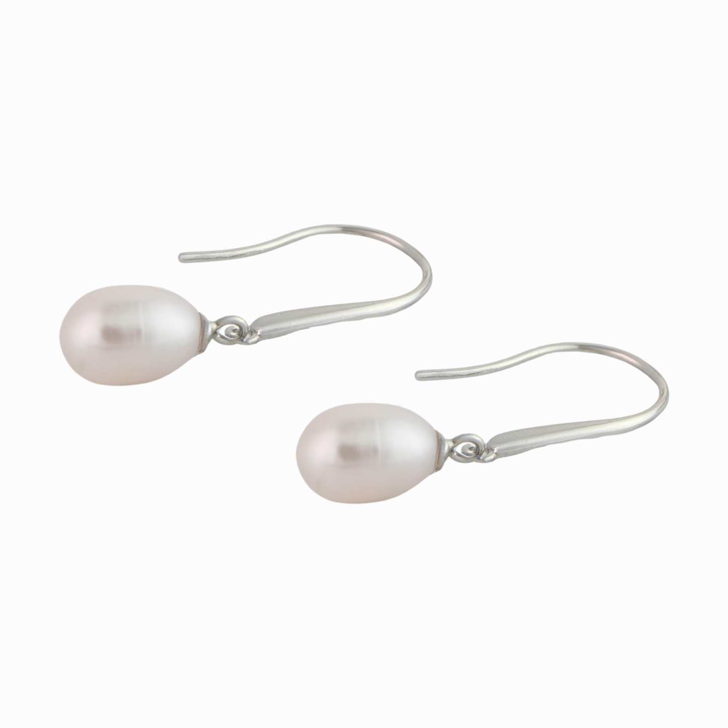 Fluid Teardrop Pearl Dangle Earrings