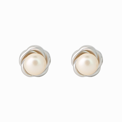 Petal Halo Pearl Stud