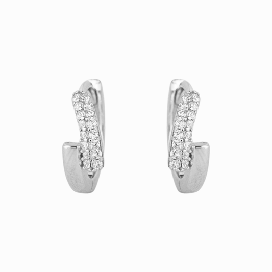 Cubic Huggie Hoop Earrings