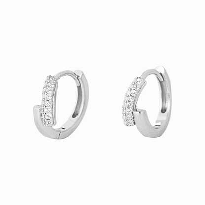Cubic Huggie Hoop Earrings