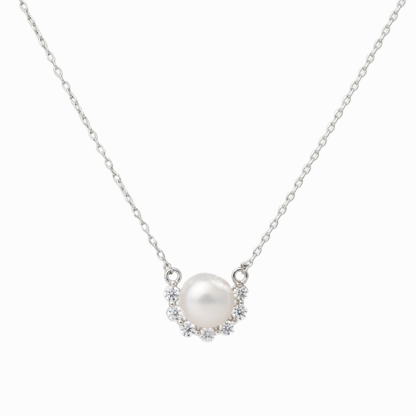 Celestial Pearl Halo Necklace