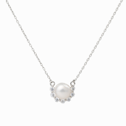 Celestial Pearl Halo Necklace