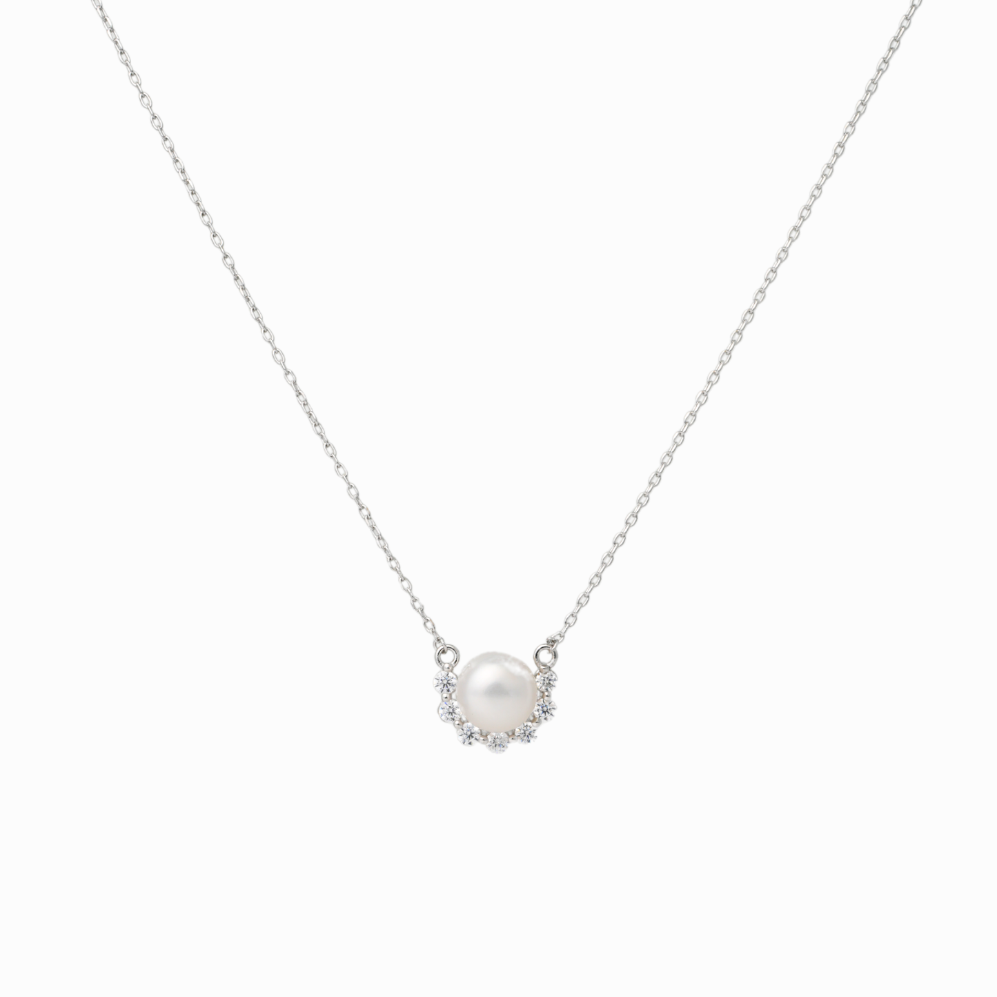 Celestial Pearl Halo Necklace