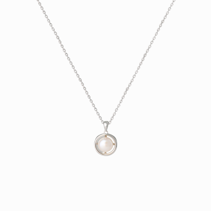 Orbit Pearl Pendant Necklace
