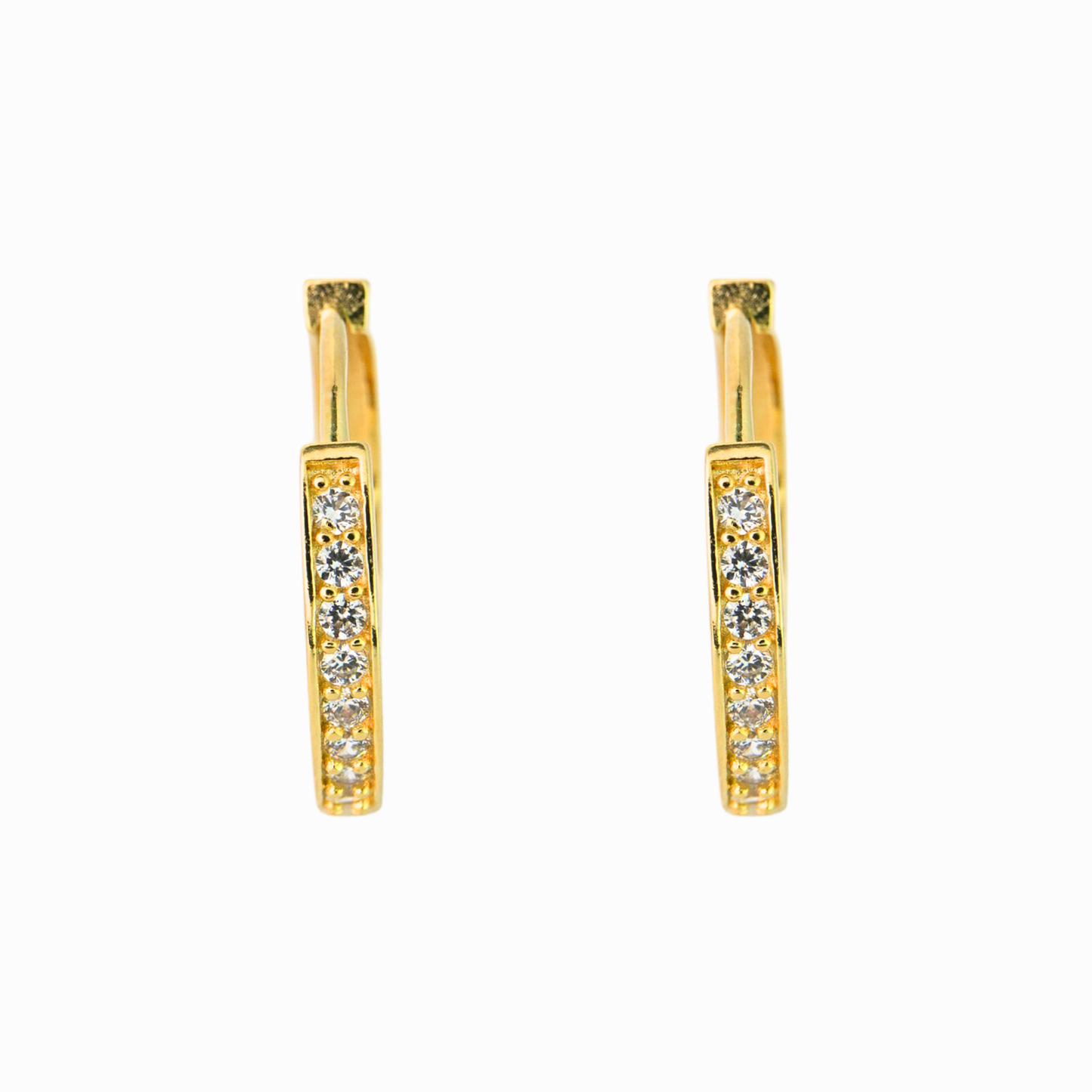 Gilded Huggie Hoop Earrings