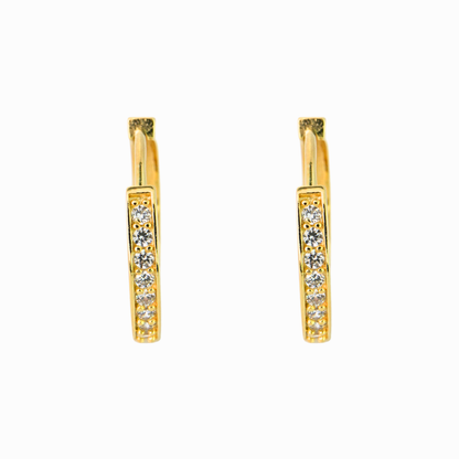 Gilded Huggie Hoop Earrings