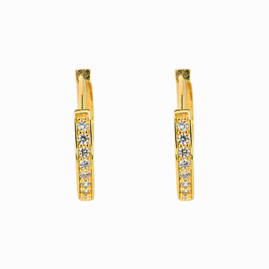 Gilded Huggie Hoop Earrings
