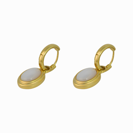 Marina Mother of Pearl Drop Huggie Earring