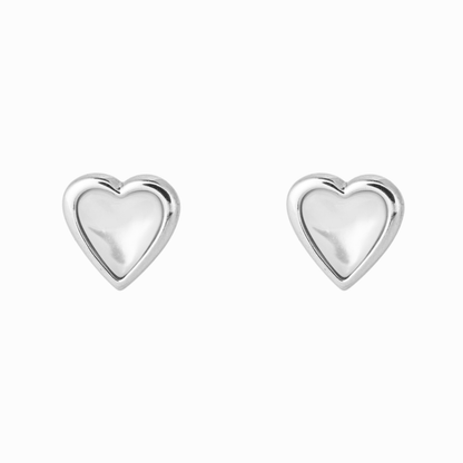Nacre Heart Mother of Pearl Stud Earring