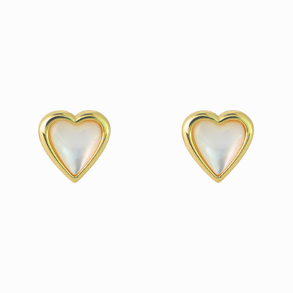 Nacre Heart Mother of Pearl Stud Earring