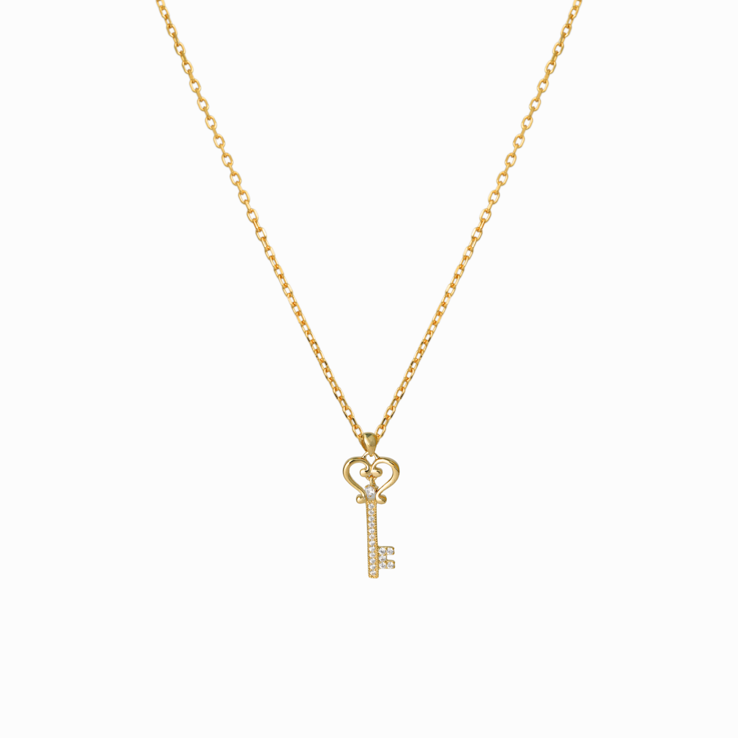 Heart Key Pendant Necklace