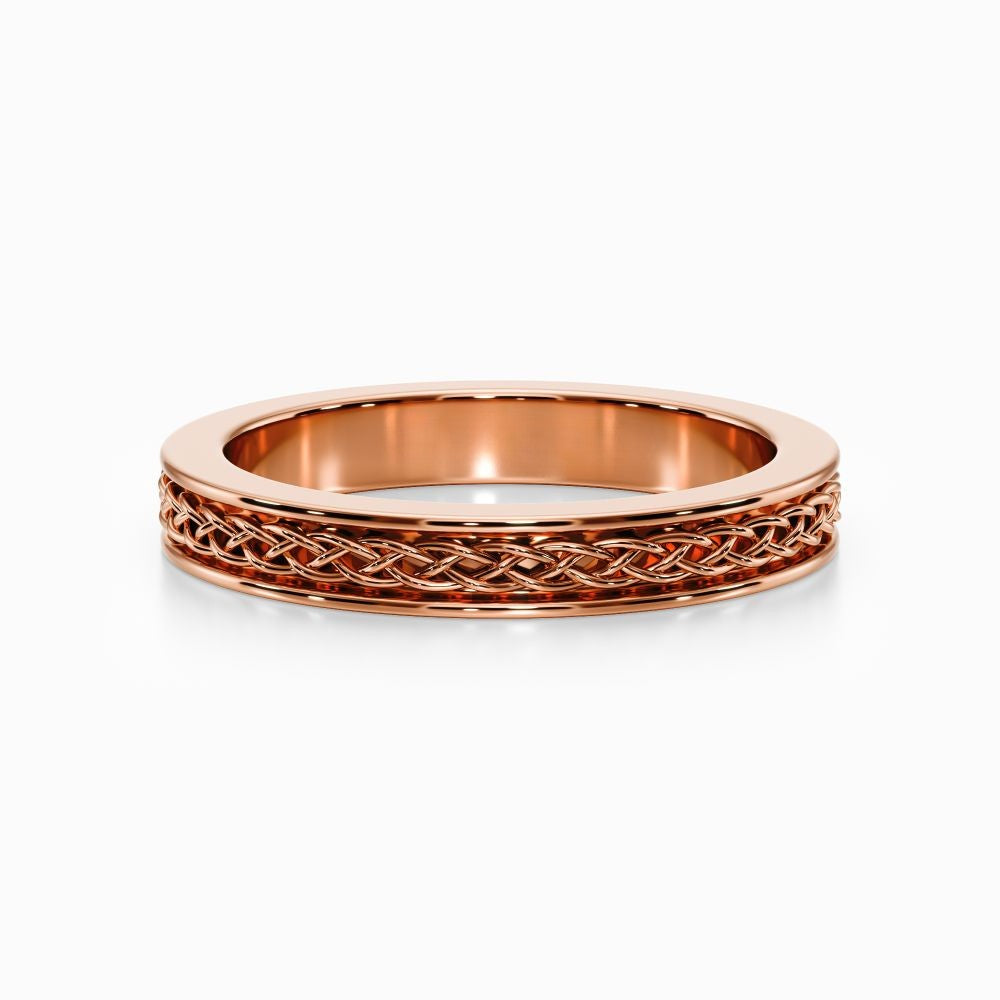 Celtic Knot Wedding Band in Rose Gold