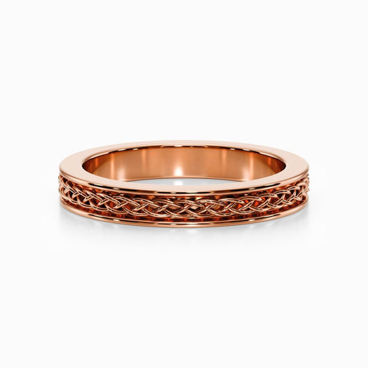 Celtic Knot Wedding Band in Rose Gold