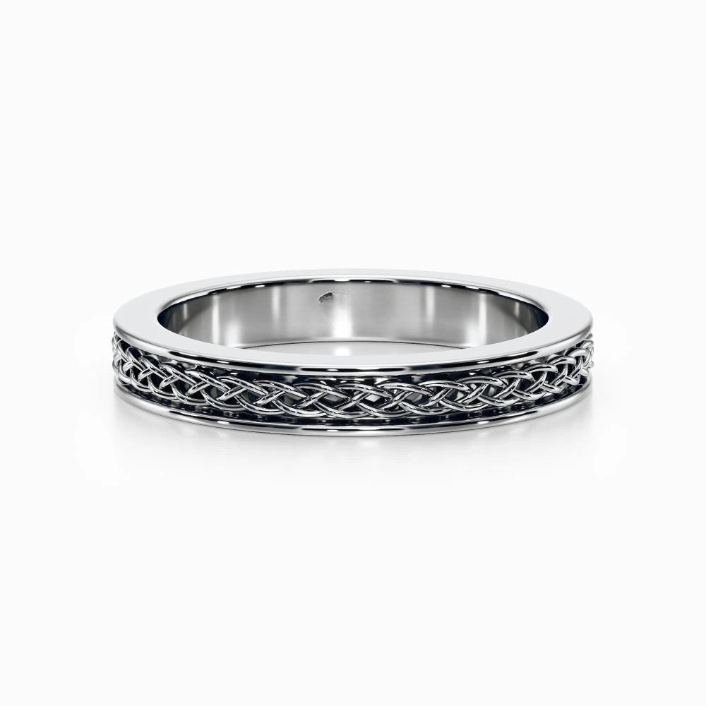Celtic Knot Wedding Band in Rose Gold