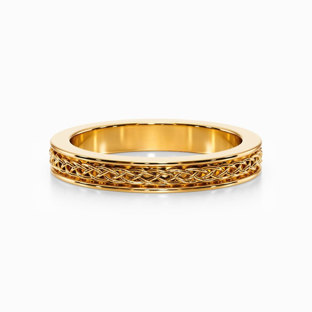 Celtic Knot Wedding Band in Rose Gold