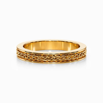Celtic Knot Wedding Band in Rose Gold
