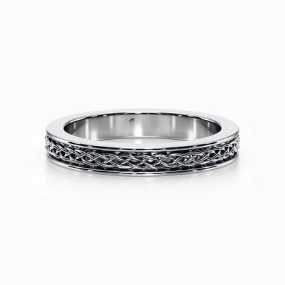 Celtic Knot Wedding Band in Rose Gold